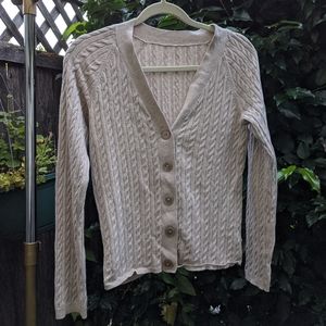 Beige Knit Cardigan